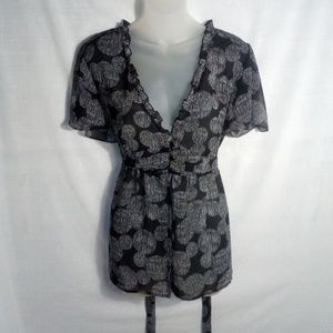 Croft&Barrow Black&Grey  Top XL